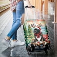 thumbnail image 3 of Merry Christmas Santa Reindeer Antlers Newfoundland Sleigh Xmas Winter Holiday Travel Luggage Cover Newfie Dog Lover Gifts Suitcase Dust Protective Decor - 00023, 3 of 5