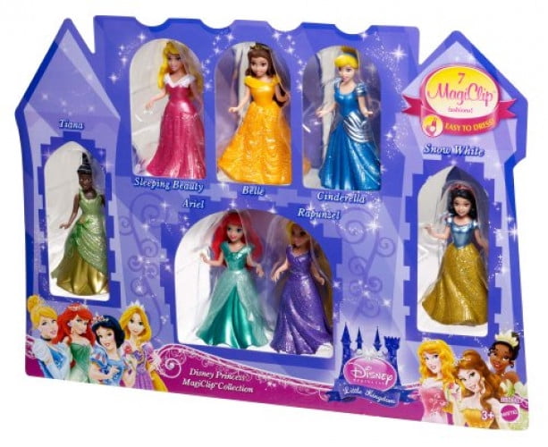 Disney Princess Little Kingdom Magiclip 7-Doll Giftset (Discontinued by manufacturer)