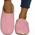 thumbnail image 6 of KANG Cozy Striped Slippers Indoor Outdoor Soft Comfortable Warm Slip On Fuzzy Home Shoes For Ladies, 6 of 9