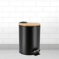 thumbnail image 4 of Black Bathroom Accessories with Natural Accents, Modern 6-piece Set, 4 of 8