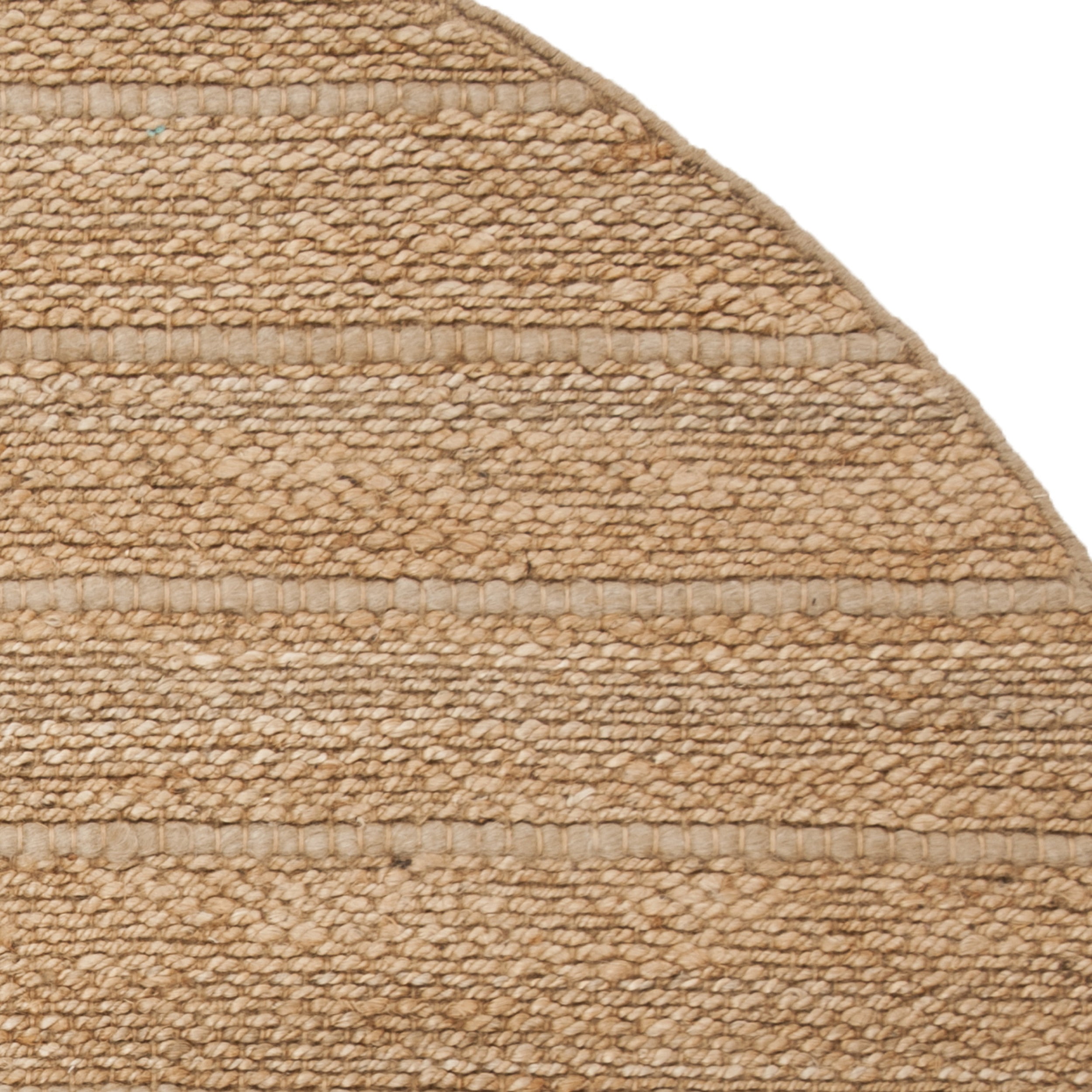 SAFAVIEH Natural Fiber Carrie Braided Area Rug, Natural/Light Grey, 6' x 6' Round