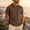 Brown, variant on Men Linen Polo Shirt Casual Short Sleeve Summer Beach T Shirt Button Tee Top Beach Hippie Shirt White
