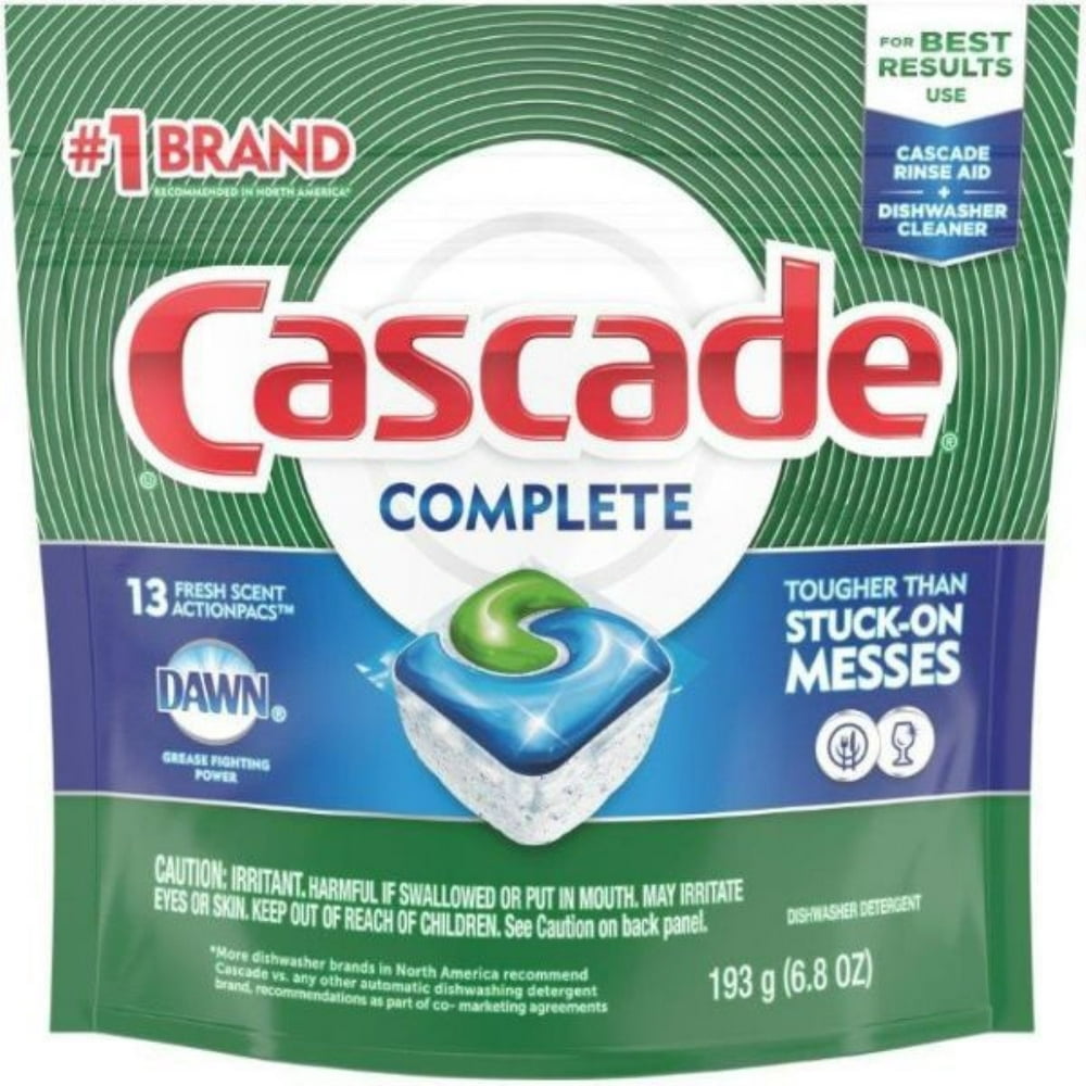 Cascade Complete ActionPacs Dishwasher Detergent, Fresh Scent 13 ea