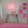 thumbnail image 2 of Atomi Neon LED Hanging Wall Art LOL - Pink, 2 of 4