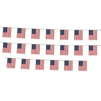 USA American Flag Banner String, Patriotic Events 4th of July Independence Day Decoration Sports Bars, 22 Feet 20 Flags