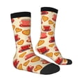 thumbnail image 3 of Uemuo Cups of Tea Pattern Women's Crew Socks, Soft Durable Breathable Moisture-Wicking with Odor Control Cotton socks, 3 of 9