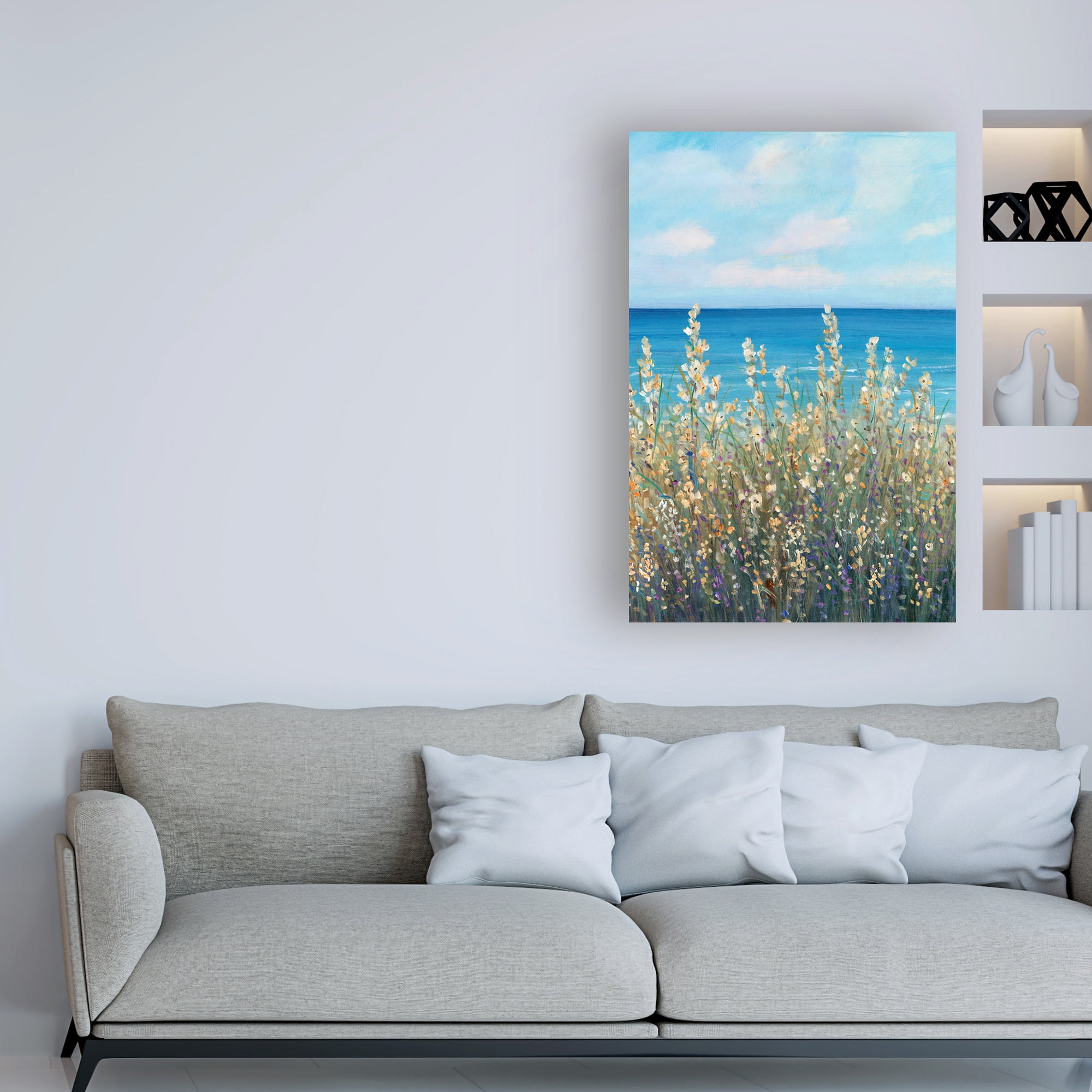 Trademark Fine Art 'Flowers at the Coast I' Canvas Art by Tim OToole
