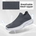 thumbnail image 4 of BNRSHOE Walking Shoes Women's Mesh Sock Casual Sneakers Lightweight Comfy Flats Dark Gray, 4 of 8