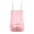 thumbnail image 4 of JIANJIA Womens Pajama Sets Solid Color Silk Satin V Neck Spaghetti Strap Sexy Camisole Tops With Shorts Two Piece Sleepwear Nightwear, 4 of 4