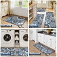 thumbnail image 5 of Findosom 3pcs Boho Kitchen Rug Set, Farmhouse Kitchen Runner Rugs and Mat, Washable Non Slip Kitchen Mats Vintage Kitchen Floor Mat Carpet for Hallway Laundry Room Sink 20"x32"+20"x47"+20"x59" Blue, 5 of 9