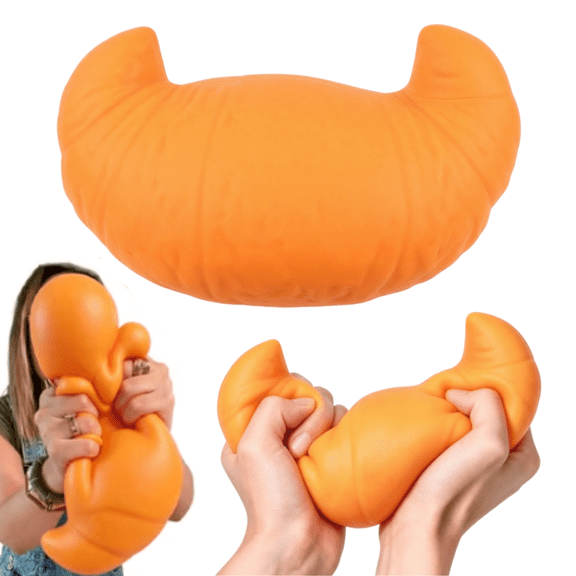 Giant Croissant Squishy -21 cm Ultra-Soft Slow Rising Jumbo Croissant Squeeze Fidget Toy, Stress Relief Toy for Adults, Focus & Relaxation