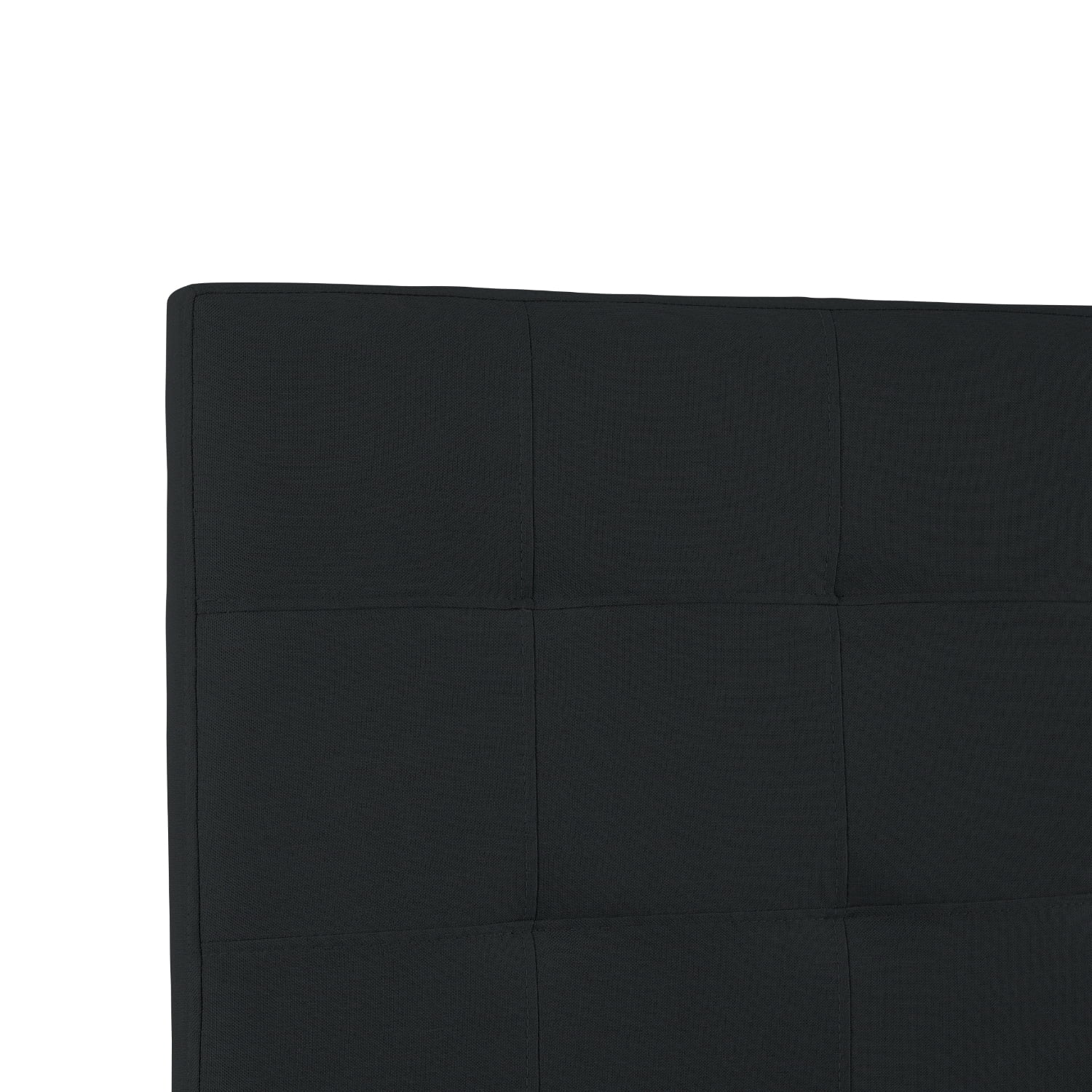Jessenia Full size headboard only, Height Adjustable Full Size Bed Headboard, Square Tufted Headboard with 12 Positions, Metal Legs, Wall/Bed Mount, Linen Fabric headboard Full in Black