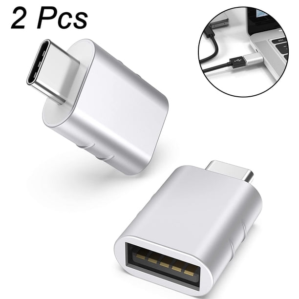 Adaptador tipo C a USB (2 piezas) Adaptador OTG tipo C a USB 3.0 hembra, compatible con iPad Pro 2021 iMac 2021 MacBook Pro MacBook Air 2020 Galaxy Surface Go y más Adepaton 221406-2
