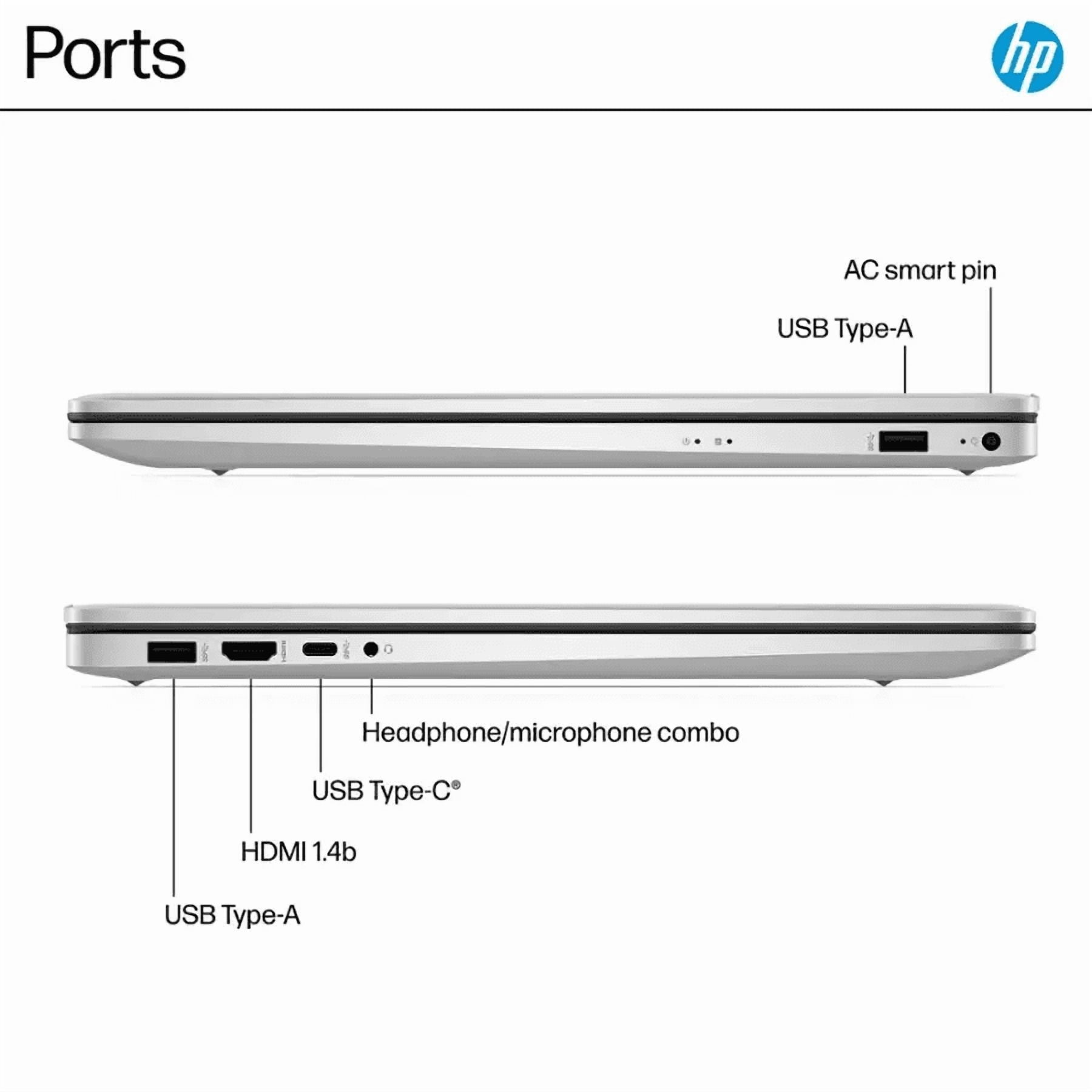 HP - 17.3" Full HD Laptop - AMD Ryzen 5 7520U 2023 - 8GB Memory - 512GB SSD - Natural Silver
