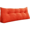 thumbnail image 1 of WOWMAX Sofa Bed Large Filled Triangular Wedge Cushion Bed Backrest Positioning Support Pillow Reading Pillow Office Lumbar Pad with Removable Cover Orange Full, 1 of 7