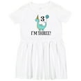 thumbnail image 3 of Inktastic 3rd Birthday 3 Year Old Dinosaur Party Girls Toddler Dress, 3 of 5
