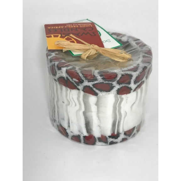 Swazi Candles, Tea Light Candle - Red Bamboo Design, including Soya tea light