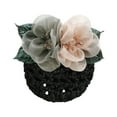 thumbnail image 2 of Meidiya Fashion Hair Snood Net Barrette Mesh Flower and Faux Pearl Decor Clip Elastic Bun Bow Headdress for Lady Women Dance Office, 2 of 8