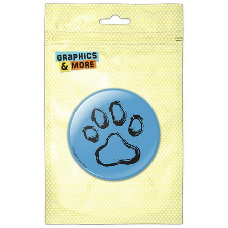 

Paw Print Dog Cat Pet on Blue Refrigerator Button Magnet