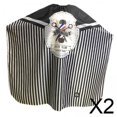 thumbnail image 1 of 2x Capa De Corte De Pelo De Salón Delantal De Tela De Peluquería De Barbero, 1 of 8