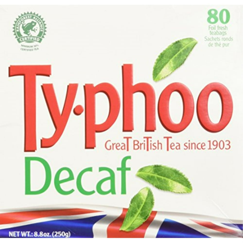 typhoo decaf tea bags, 80 count