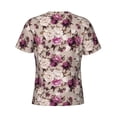 thumbnail image 6 of Qekee Rose Flowers Classic Fit T-Shirt Men's Shirt Men's Tight Short Sleeves for Exercise, Running, Mountaineering - Rose Flowers, 6 of 9
