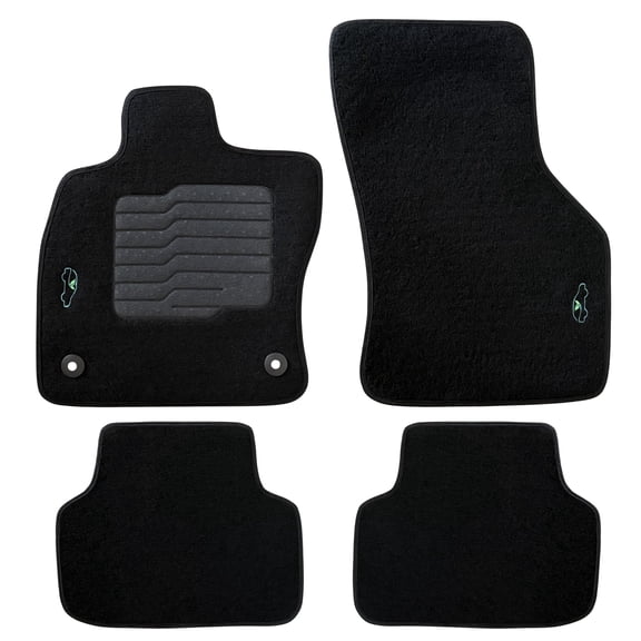 ecoMats Carpet Floor Mats for 2019 to 2026 Volkswagen Jetta, Front and Rear, Black