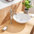 thumbnail image 4 of BWE Polished Chrome Waterfall Commercial Single Handle Lever One Hole Bathroom Vessel Sink Faucet Deck Mount, 4 of 8