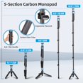 thumbnail image 4 of Monopod SIRUI P-325FL de fibra de carbono de 67 pulgadas con patas para cámara, 4 of 9