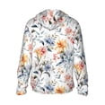 thumbnail image 3 of Uemuo Lilies Flowers Pattern Women's Full Zip UPF 50+ Sun Protection Hoodie Jacket Long Sleeve Sun Shirt Hiking Outdoor Performance with Pockets-3X-Large, 3 of 9