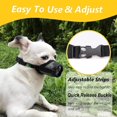 thumbnail image 3 of GFDYREE MOIILAVIN Dog Muzzle 2PCs,Soft Air Mesh Muzzle Breathable for Barking Grooming Biting Chewing for Small Medium Breeds, Barkless Mesh Muzzle Stop Puppy Eating Poop&Rocks XXS XS S (Bla, 3 of 6