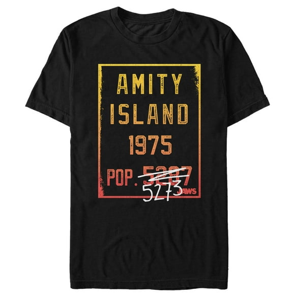Men's Jaws Amity Island Population Graphic T-Shirt
