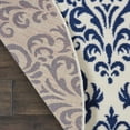thumbnail image 5 of Nourison Grafix Damask White/Blue 5'3" x ROUND Area Rug, (5 Round), 5 of 8