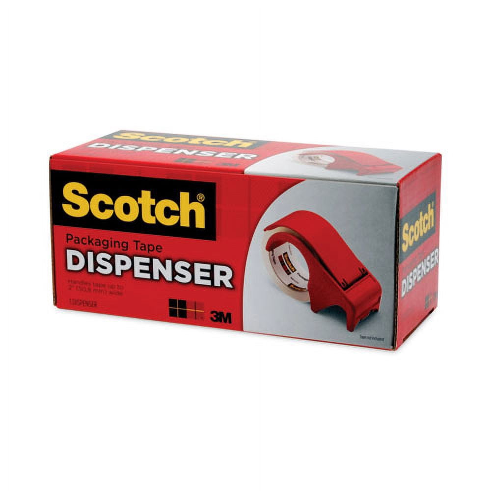 Compact And Quick Loading Dispenser For Box Sealing Tape, 3" Core, For Rolls Up To 2" X 60 Yds, Red | Bundle of 10 Each