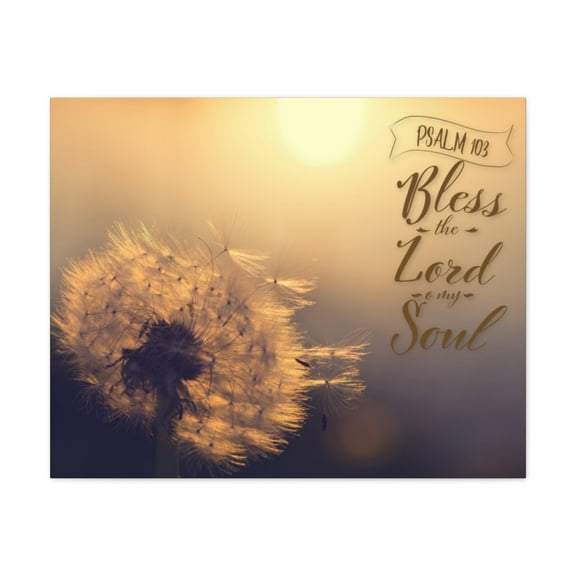 Scripture Walls Psalm 103 Bless The Lord Bible Verse Canvas Christian Wall Art Ready to Hang Unframed