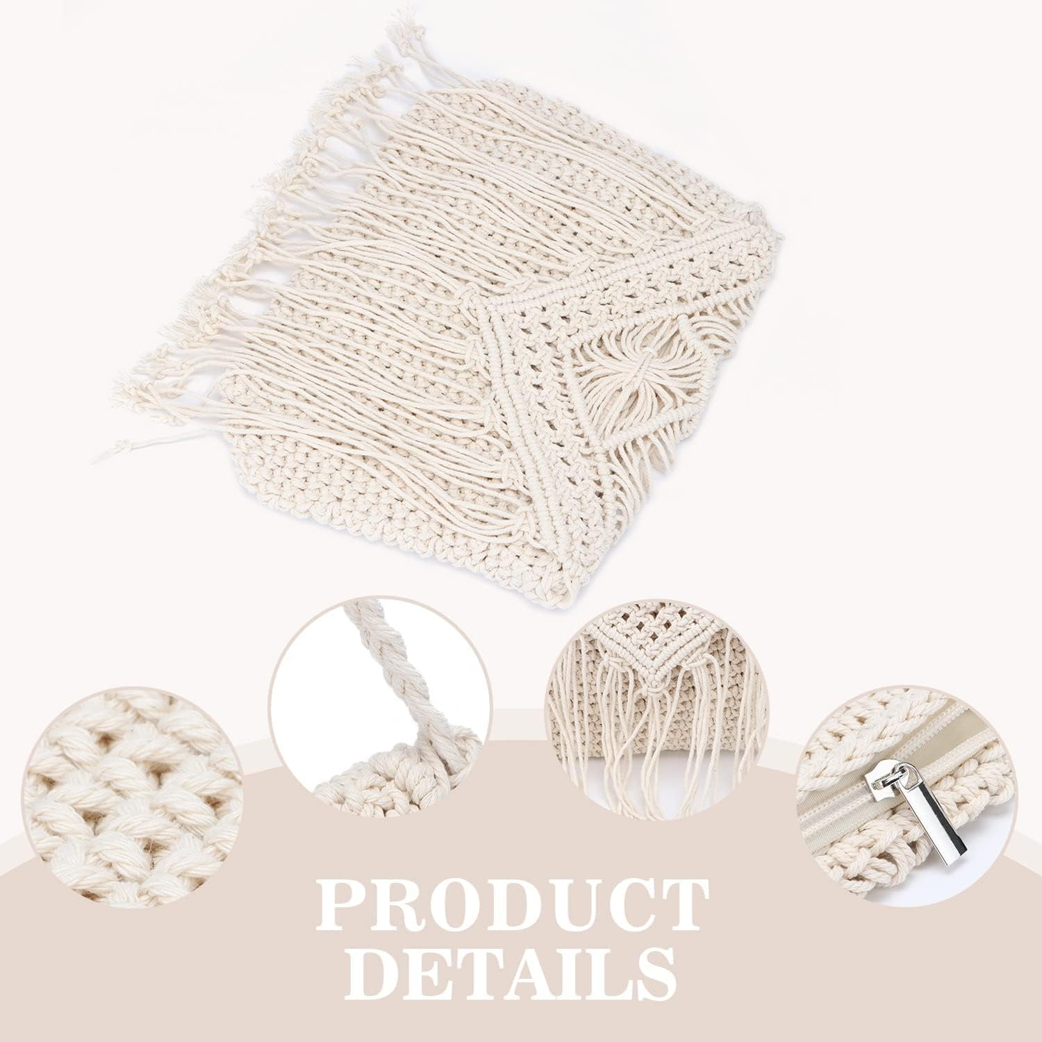 Retro Crochet Crossbody Shoulder Bag for Women Woven Fringe hobo bags Summer Beach Handmade Purse