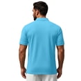 thumbnail image 5 of OIOLOYJM Mens Polo Shirts Short Sleeve Quick Dry Golf Shirt Athletic Business Work T-Shirt Workout Running Lightweight Top Sky Blue L, 5 of 5
