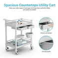 thumbnail image 4 of Joreek Mobile Utility Cart with Wheels, 2-Shelf Heavy-Duty Rolling Cart, 330lbs Max Load Capacity, Includes Dirt Buckets and 2 Drawers for Beauty Salons, Homes, and Medical Use, 4 of 7