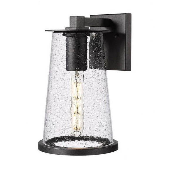 5004M-BK-Z-Lite-Bar Harbor - 1 Light Outdoor Wall Mount In Industrial Style-12.5 Inches Tall and 7.5 Inches Wide