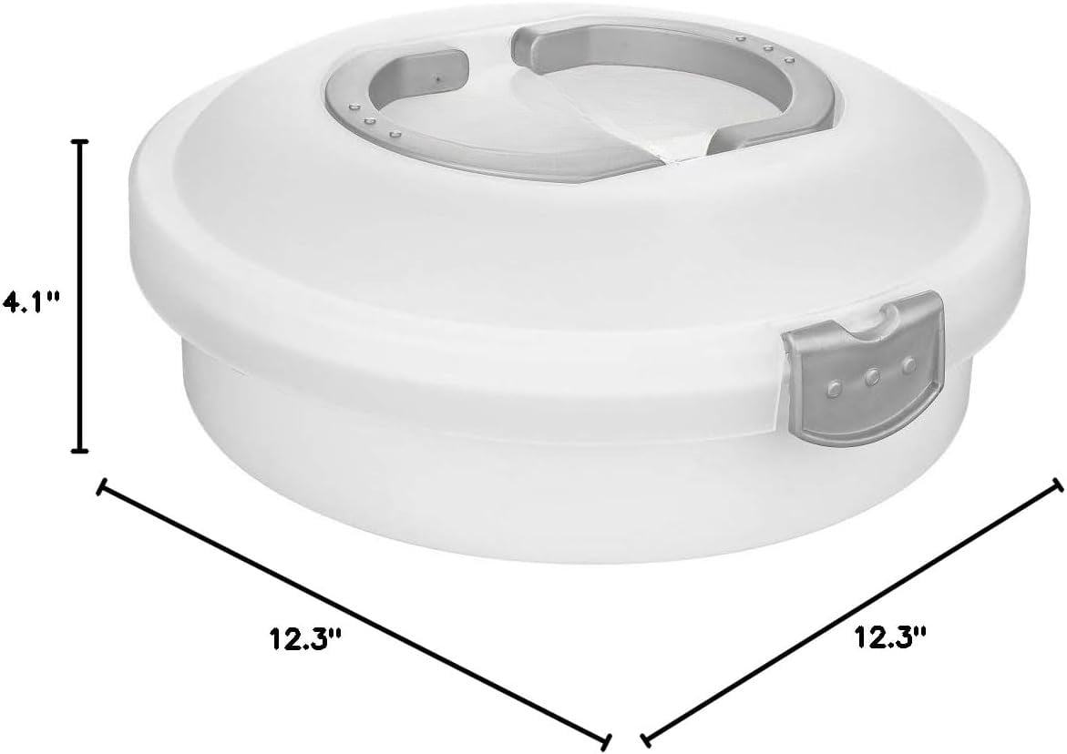 Pie Carrier with Lid and Handle – 3-in-1 Plastic Dessert Container for Pies, Cakes, Cupcakes, and Muffins