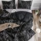 thumbnail image 2 of Juego de funda nórdica negra, juego de cama individual de mármol con cierre de cremallera, también como funda de edredón o funda de edredón de 200 x 230 cm, 2 of 4