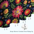thumbnail image 6 of Pioneer Flower Floral Print Pattern Shower Curtain 36"x72", Bathroom Decorative Shower Curtain Set with 12 Hooks, Waterproof Washable, 6 of 6