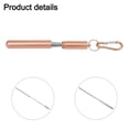 thumbnail image 3 of 304 stainless steel telescopic straw round bottom with carabiner multi-color set, 3 of 8