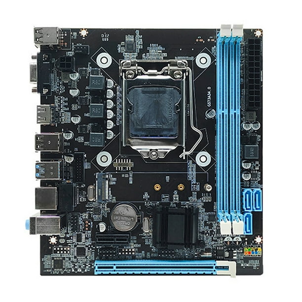 Tarjeta Madre Placa base H81 16GB Micro-ATX LGA1150 2 DDR3 Computadoras de escritorio Placa base Compatible con HDMI