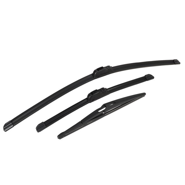 Unique Bargains 3 Pcs 26' 17' 12' Front Rear Windshield Wiper Blade Set Fit for Infiniti QX60 with J / U Hook Black