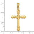 thumbnail image 6 of Auriga Fine Jewelry 14K Yellow Gold Polished Cylinder Cross Charm for Women (L - 39.2 mm, W - 21.2 mm), 6 of 7
