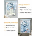 thumbnail image 3 of Coastal Blue Crab Tie Up Curtains for Window, Thermal Insulted Balloon Shade Adjustable Rod Pocket Curtains Valance Panels for Kitchen Bathroom Cafe 42 x 54 Ocean Nautical Starfish Coral Wooden, 3 of 6