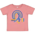 thumbnail image 3 of Inktastic 3-21 World Down Syndrome Day Blue and Yellow Rainbow Ribbon Boys or Girls Baby T-Shirt, 3 of 5