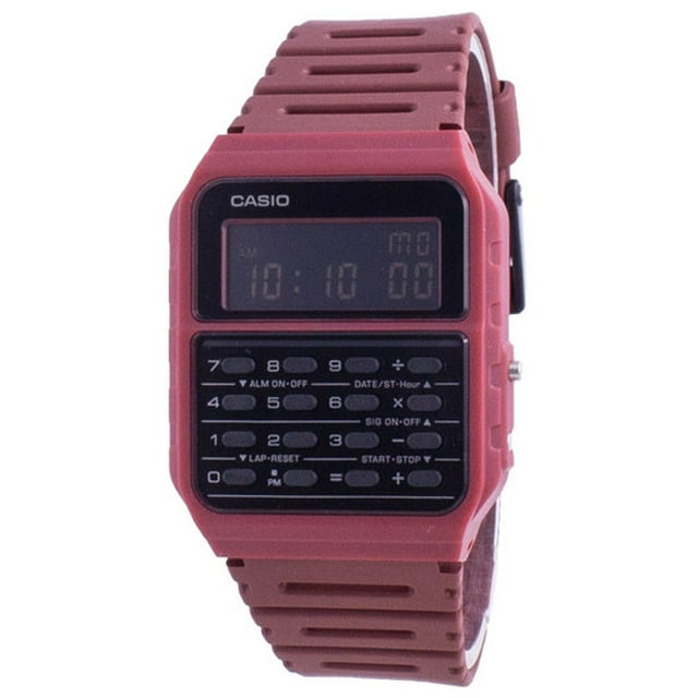 Casio CA-53WF-4B Calculator Red Digital Mens Watch Original New Classic CA-53