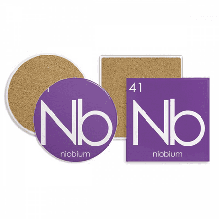 

Chestry Elements Period Table Transition Metals Niobium Coaster Cup Mug Holder Absorbent Stone Cork Base Set